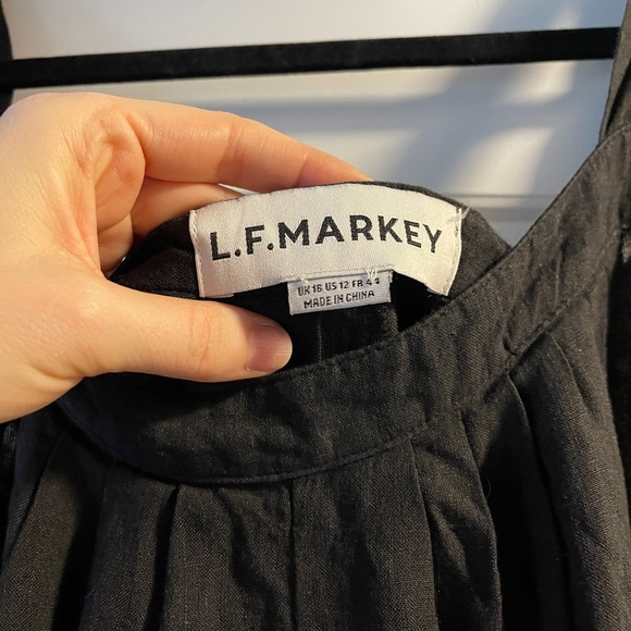 LF Markey Basic Linen Romper - Black Sz 12 - Picture 5 of 7